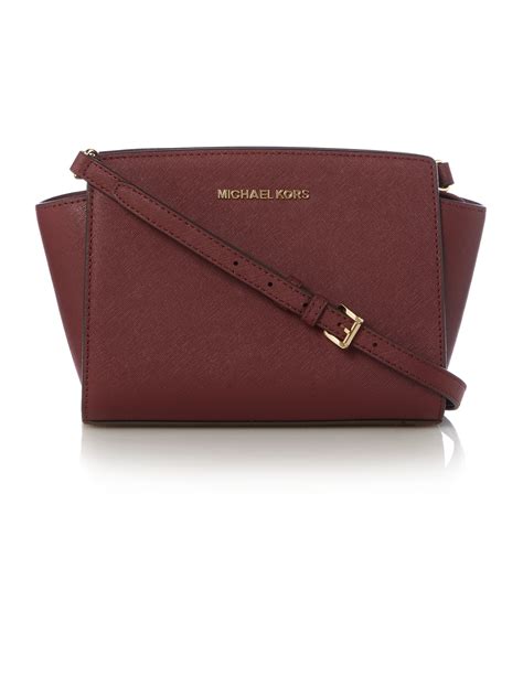 michael kors selma burgundy tote bag|Michael Kors selma crossbody.